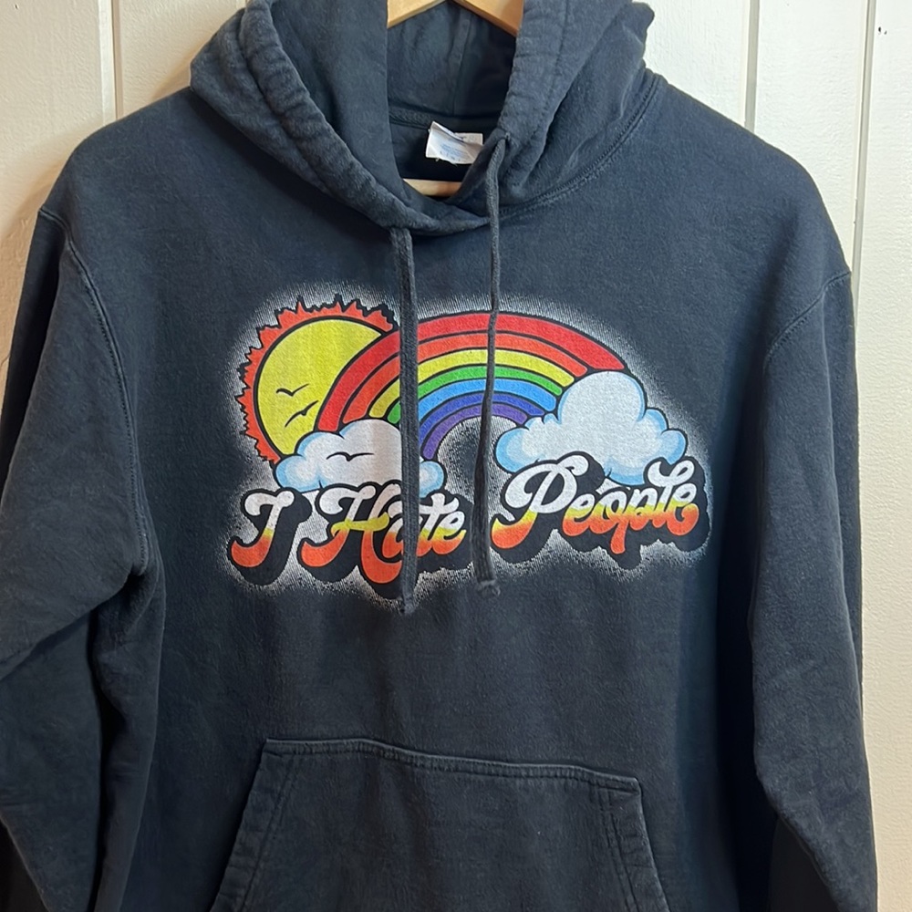 “I Hate People” Black Sweatshirt - Picture 7 of 9